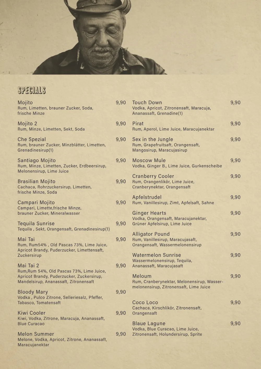 Santiago Speisekarte Seite 10: Fresh Cocktails