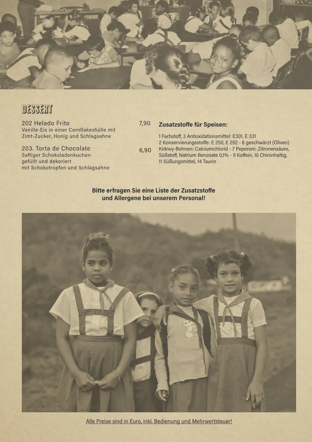 Santiago Speisekarte Seite 18: Steak vom Grill und Beilagen