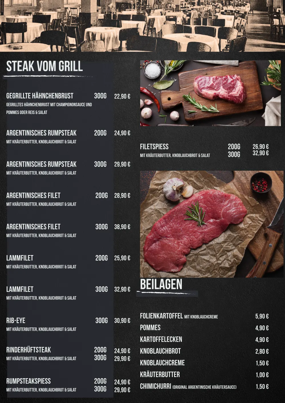 Santiago Speisekarte Seite 19: Kontakt